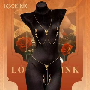 LuxeTrace Gold Nipple Clamp Necklace
