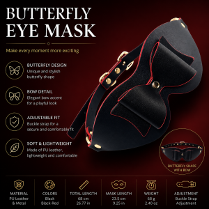 Noir Bow Butterfly Blindfold