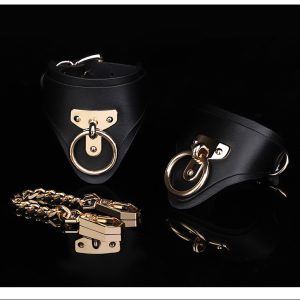 Noir Rouge Genuine Leather Restraint Cuff Set
