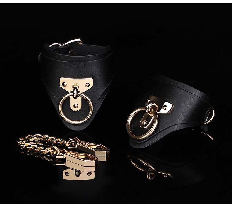 Noir Rouge Genuine Leather Restraint Cuff Set